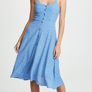 Rolla's Polka Dot Print Midi Length Dress
